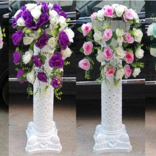 Wedding road lead column wedding decoration Hollow out Plastic roman pillars 6pcs/lot wholesale wedding outdoor party decor