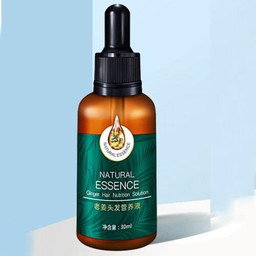 1pc 7X Rapid Growth Hair Treatment Anti Hair Loss Fast Hair Growth Serum Ginger Essential Oil 30ml