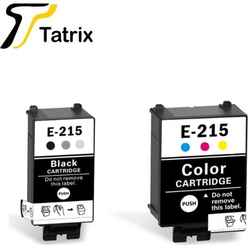 Tatrix For Epson 215 E-215 T215 BK T215 CL Compatible Ink Cartridges For Epson Workforce WF-100 / WF100 printer
