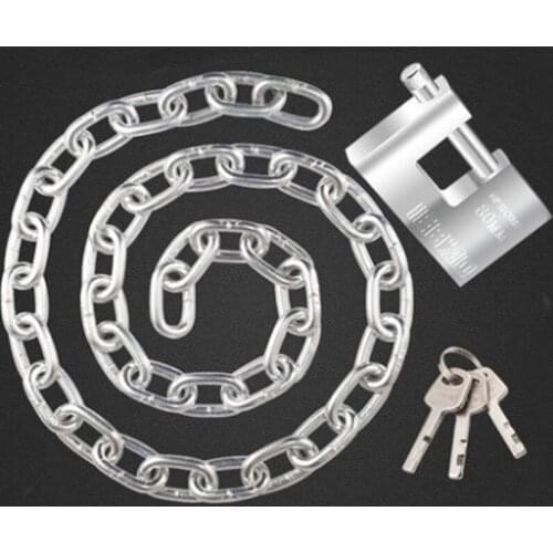 Bold galvanized chain lock steel motorcycle bicycle lock electric vehicle chain anti-theft lock