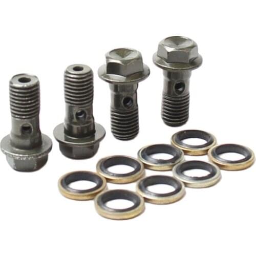 Universal Motorcycle parts oil cooler adapter fittings screw brake M8/M10 screws with gasket oil cooler line bolts screws