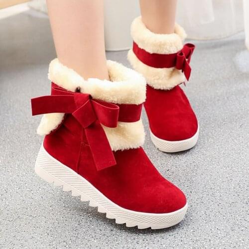 High Quality 2020 Fashion Women Boots Female Winter Shoes Women Fur Warm Snow Boots Women Casual Ankle Boots Christmas Boots