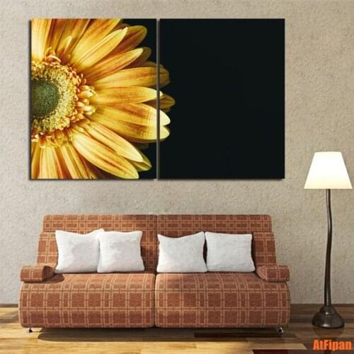 Yellow Gerbera Poster Canvas Painting Wall Pictures For Living Room Top-rated Modular Pictures Unframed Print Poster Flower