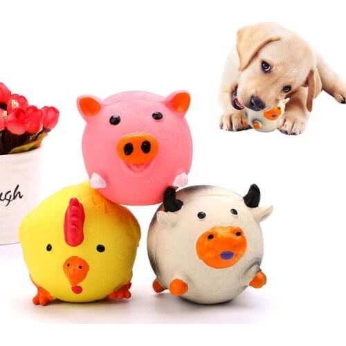 Chew Latex Dog Squeaky Chew Toys Soft Dog Toy Natural Pet Vocal Toys Molar Teeth Pet Supplies