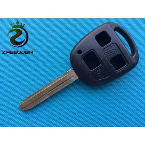 1Pcs Of New Replacement Key Case For Toyota 2/3 Buttons Remote Shell Blank Uncut Toy43 Blade No Logo Car Accessories Auto Parts