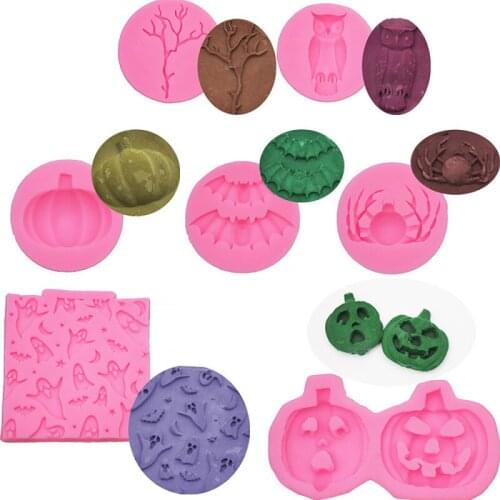 1PC Halloween Series Cake Biscuit Chocolate Silicone Mold DIY Handmade Craft Baking Fondant Making Tools