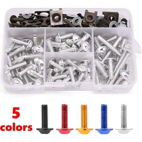 175PCS Motorcycle Fairing Bolts Screw Aluminum Bodywork Screws Nut Kit For Suzuki GSX650F gs 500e gsx 250 600 1400 650f GSXR750