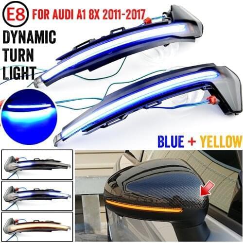 2pcs Dynamic LED Turn Signal Lights Sequential Rear View mirror Turn Signal Light Blinker For Audi A1 8X 2011-2018 Car Led Light