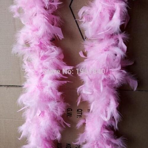 2 yards/lot Clothing Accessories Turkey Feather pink Strip Fluffy Boa Happy Birthday Party Wedding Decorations Supplies