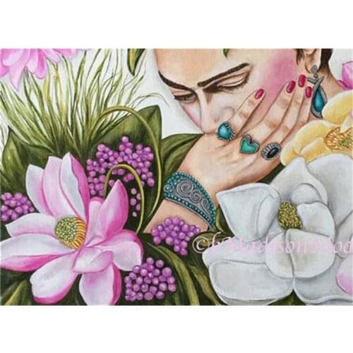 Diamond Embroidery Sale 3D Diamond Painting,Woman and flower,Cross Stitch Square Full Mosaic Needlework Home Decoration