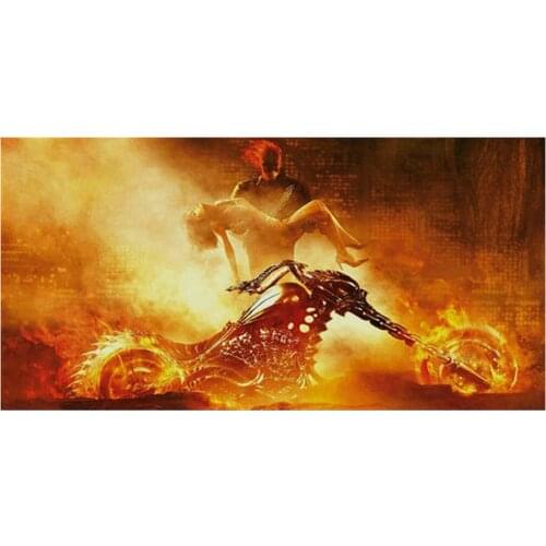 Diamond painting fire motorcycle square / round drill mosaic 3d landscape crafts diamond embroidery home decoration