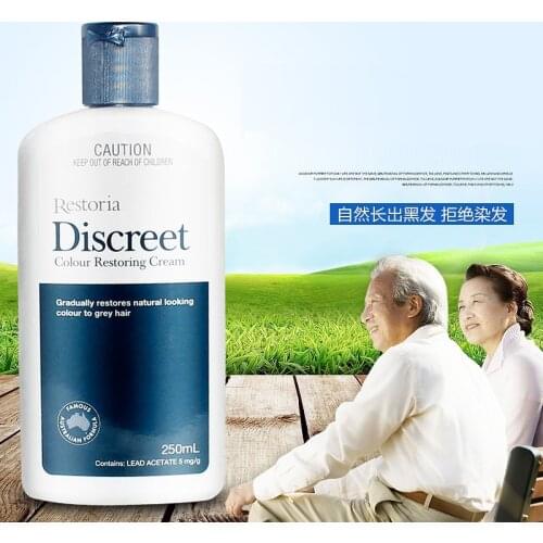 Australia Restoria Discreet Colour Restoring shampoo 250ml Solution to Grey Hair Dye Colour Conditioner Men Women Hair Colour