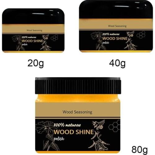 20g/40g/80g Wood Seasoning Beewax Wood Care Wax Wood Maintenance Cleaning Polished Waterproof Wear-Resistant Wax Furniture Care