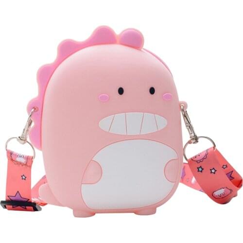 Toddlers Parent-child Cartoon Messenger Bag, Little Girls Summer Creative Dinosaur Shape Zipper Change Purse Shoulder Bag