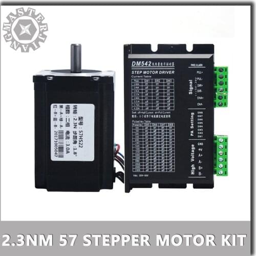 57HS22 2-phase 2.3Nm Stepper Motor + Nema 23 upgrade TB6600/DM542 Stepper Motor Driver for CNC 3D printer