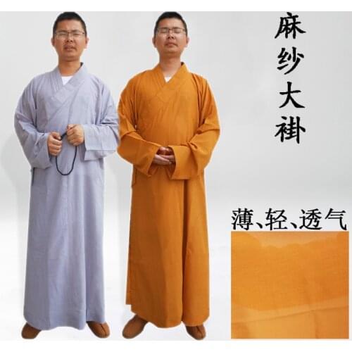 Buddhist Monk Robes Chinese Shaolin Monk Robes Men Traditional Buddhist Monk Clothing Uniform Shaolin Monk Clothing Summer
