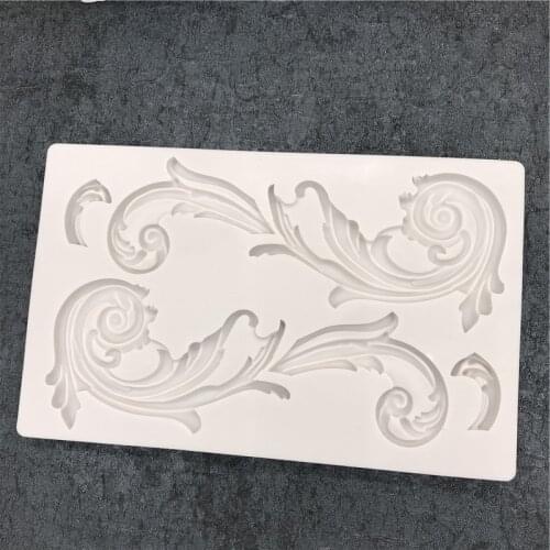 Flower Leaf Shape Lace Silicone mold For Cake border Decorating chocolate Fondant Sugar Pastry Kitchen Baking Tools Food Grade