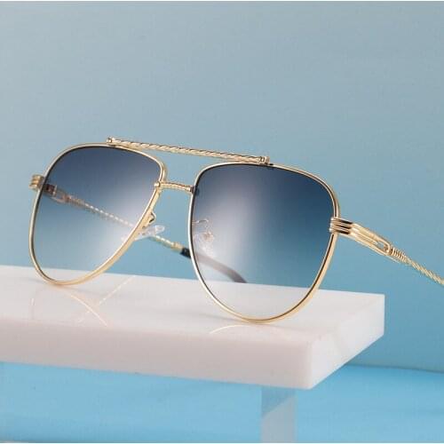 Personalized Double Beam Fashion Sunglasses Adult Glasses Hip Hop Street Shooting Sunglasses