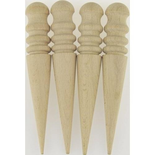 Leather Tool Round Wood Edge Slicker Burnisher For Leathercraft Edges Slicker Multi-Size Leather Craft Tools