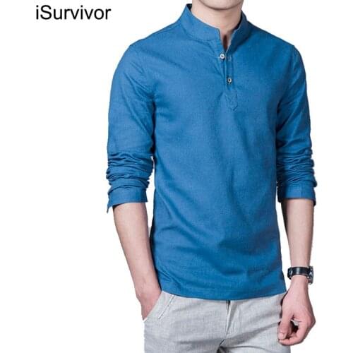 Мужские льняные рубашки iSurvivor China At AliExpress