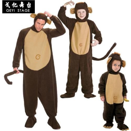 COSPLAY explosive monkey costume childrens stage animal performance clothing jumpsuit cute monkey performance clothing