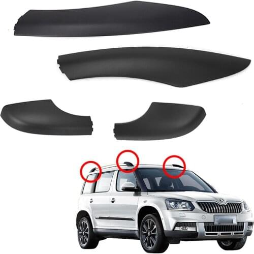 For Skoda Yeti SUV Front Rear Black Roof Rack Cover Roof Bar Roof Rail End Shell Car Plasitc Cover