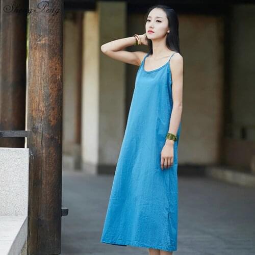 Hot Sale Women Vintage Linen Dress 2019 Summer Shirt Dress Short Sleeve Solid Casual Loose Party Beach Maxi Long Vestidos Q798