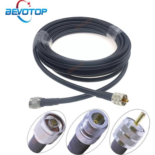 LMR400 Cable UHF Male PL259 Plug to N Type Male Plug 50 Ohm Low Loss Pigtail Jumper WIFI Radio Antenna Extension Cord 0.5M-30M