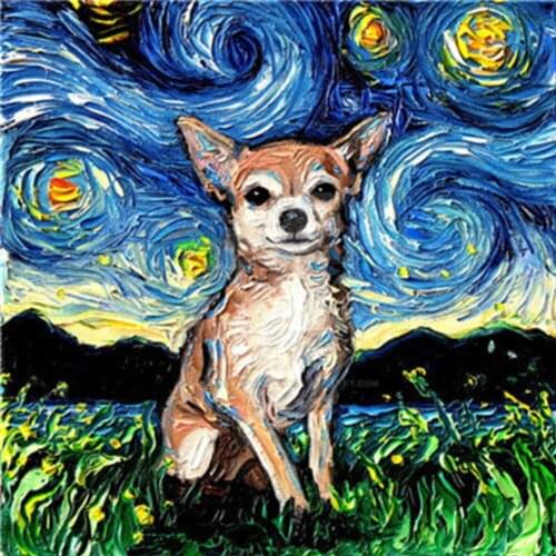 Animal Dog DIY 11CT Cross Stitch Embroidery Kits Needlework Craft Set Cotton Thread Home Decoration New Design Dropshipping