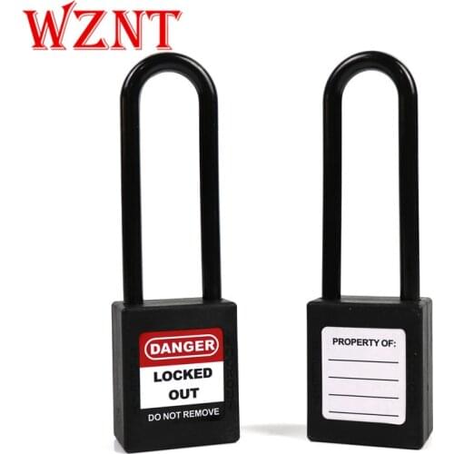 NT-76P Black color 76mm Nylon non conductive key different key same safety lockout padlock