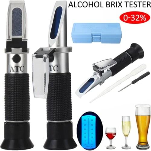 New Arrival 0~32% Brix Specific Gravity Refractometer Professional Fruit Vegetables Juice Wine Sugar Tester