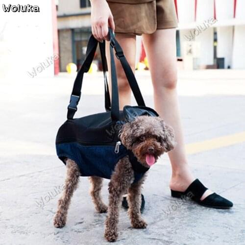 Pet strap bag shoulder chest pet backpack out portable cat backpack denim weight 2-7kg CD50 Q03