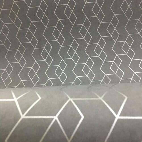 Dark Grey Geometric Wallpaper Roll Modern Design Wall Paper Home Wall Decor Bedroom Living Room Background