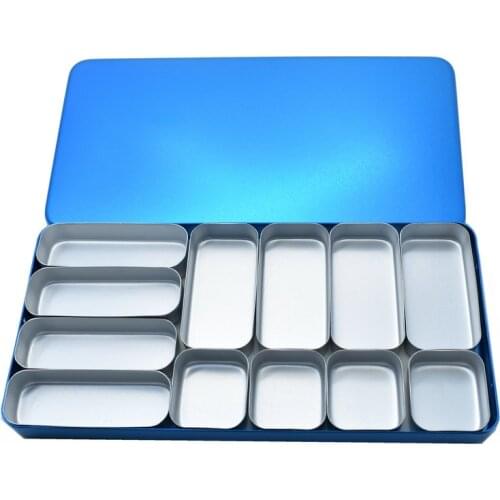Dental Sterilizer metal 12 Case endo Files Holder Box Autoclave Sterilizer Case Burs holder box For Oral Care Tools Colorful