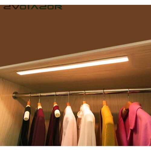 LED Under Cabinet Light 4 Mode Adjustable Led Battery Kitchen Light Motion Sensor Led Strip Bedroom Closet Night Light