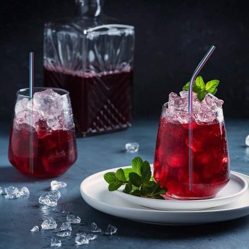 Four pcs Metal Reusable Stainless Steel Straws Straight Bent Drinking Straw With Case Cleaning Brush Set Party Bar accessory