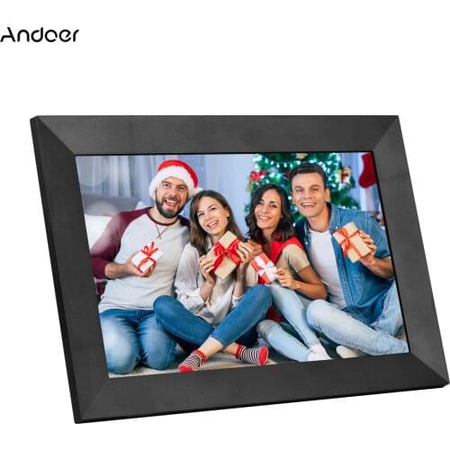 Andoer Smart WiFi Photo Frame APPDigital Picture Frame HD IPS Touch-screen 16GB Support Auto Rotation Photo Sharing 10.1 Inch
