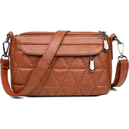 Vintage Soft PU Leather Women Shoulder Bags Luxury Designer Handbags Small Crossbody Bags for Women 2021 Messenger Bag