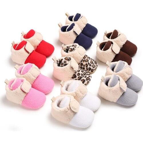 Baby Girls Boys Winter Keep Warm Shoes First Walkers Sneakers Kids Crib Infant Toddler Footwear Boots Newborns Prewalkers