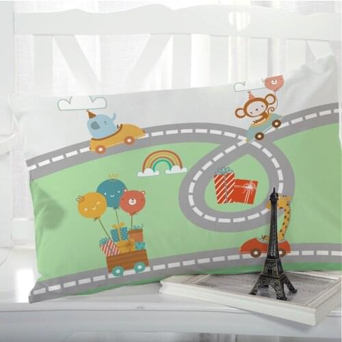 1pc Car Cartoon Pillow cover Pillow case Bedding Pillowcase Pillowcovers decorative 50x70 3D Print for children kids baby green