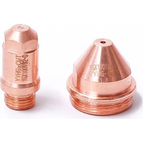 10 sets YGX-100 plasma cutting machine torch YGX100A Electrode YGX100102 and Nozzle YGX100103