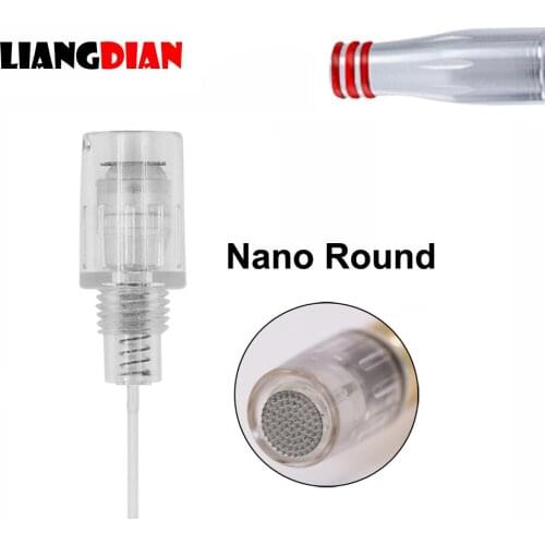 100PCS/lot 8mm Screw Silicone Pin Micro Nano Round Needles Cartridges For Permanent Microblading Microneedle Makeup Derma Pen