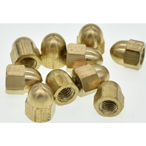 20/5/2Pcs DIN1587 M3 M4 M5 M6 M8 M10 M12 M14 M16 Brass Cap Hex Nuts Decorative Dome Head Cover Semicircle Acorn Nut