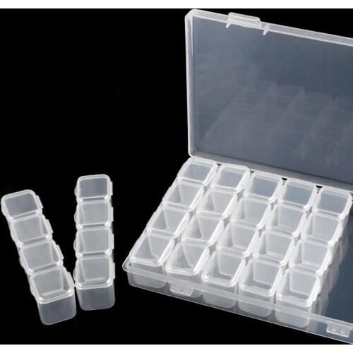 28 Grids Diamond Painting kits Plastic Storage Box Nail Art Rhinestone Tools Beads Storage Box Case Organizer Holder kit