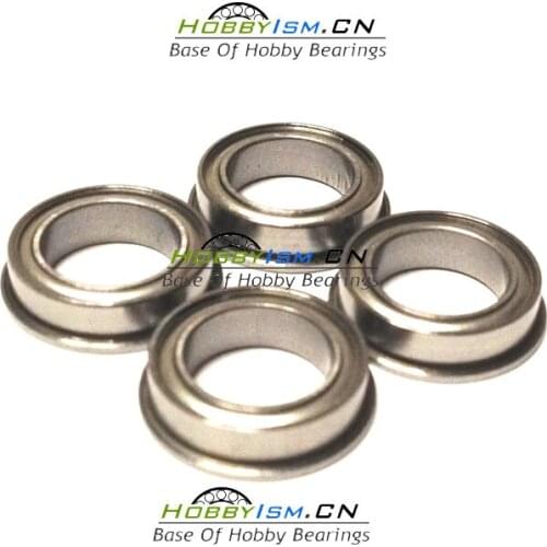 4PCS Flanged 10X15X4 Metal Shields Flange Bearings ABEC-3 MF6700 ZZ
