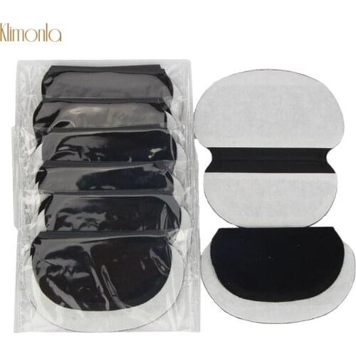 50 Pairs= 100pcs Unisex Disposable Sweat Pads Summer Deodorant Armpits For Dress T-shirt Black Color