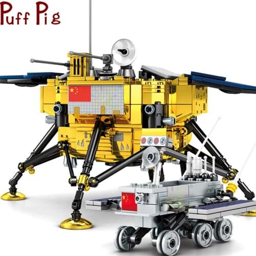 702Pcs Lunar Probe Building Blocks City Space Station Future Technology Satellite Astronaut DIY Creator Bricks Children Toys