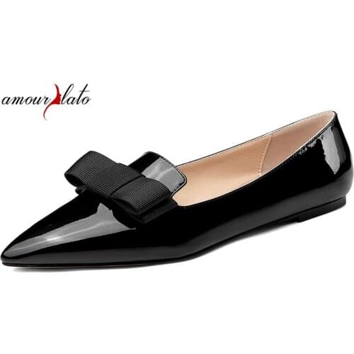 Amourplato Women's Ballet Flats With Heels