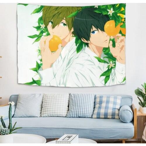 Anime FREE! IWatobi Swim Club Tapestry Wall Hanging Cloth Customized Ghost Background Room Decoration Art Painting