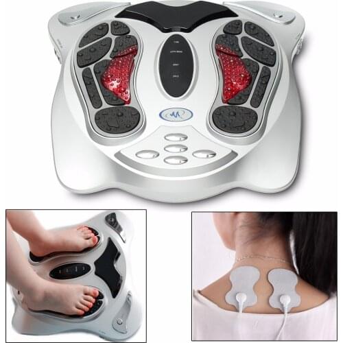 Electronic Foot Massager Far Infrared Heating Acupuncture Points Reflexology Feet Massage Machine Slimming Belt Pads Body Care